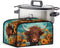Highland Cow Slow Cooker Bags Cattle Wildlife Slow Cooker Dust Cover Woodland Cow Air Fryer Cover Dust Cover Top Handle and Mesh Pockets...