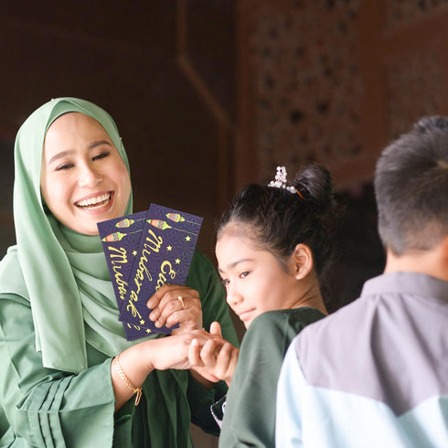 18pcs Eid Mubarak Envelopes for Money, 7 x 3.1 Inch Eid Al-Adha Gift Cards Ramadan Kareem Money Holder Pocket Cash Packet Ramadan Greeting Cards E...