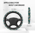 Hippie Flower Daisy Steering Wheel Cover for Women Men Anti-Slip Breathable and Sweat Absorption Universal 15 Inch Cute Steering Wheel Protector D...
