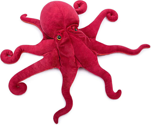ZHONGXIN MADE Simulation Octopus Plush Toy -Red Soft Real Life Octopus Stuffed Animal Toys, Lifelike Deep Sea Creeping Animal Octopuses Plush Toys...