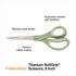 Fiskars SoftGrip Titanium Scissors - Contoured Performance All Purpose - 8" Titanium - Straight Paper Scissors for Office, and Arts and Crafts - 3...