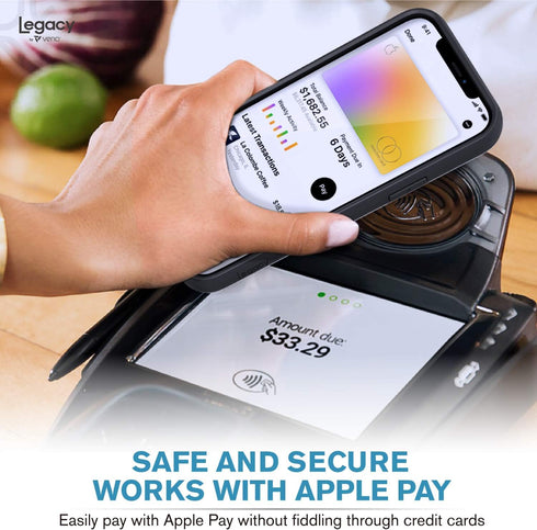 VENA Legacy Card Holder Case Compatible with Apple iPhone 12/12 Pro (6.1"-inch), (CornerGuard Protection) Slim Profile Leather Credit Card Slot Ca...