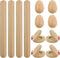 12PCS Wood Hand Percussion Shakers Musical Instruments for Kids Toddler Natural Wooden Percussion Toy Set for Gift, 4PCS Egg Shakers,4PCS Musical ...