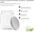 Plastic Storage Jars with Leak Proof Lids, BPA Free, Hand Wash Only (64oz, 1PK White)...