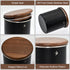 Food Storage Jar Canister with Airtight Walnut Wood Lid Elegant Design Stainless Steel Canister for Tea Coffee Sugar Spice Nuts Snacks Seasonings ...
