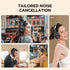 Noise Cancelling Headphones: Wireless Over Ear Bluetooth Headphones with 130H Playtime - Hi-Res Sound Custom EQ via App Deep Bass Comfort Fit Ear ...
