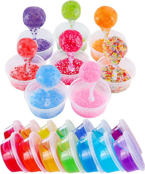 Augshy Small Slime Containers With Lids, 50 Pack Hawaiian Shaved Ice Mold Jello Shot Cups Condiment Containers Plastic Portion Cups with Lids for ...
