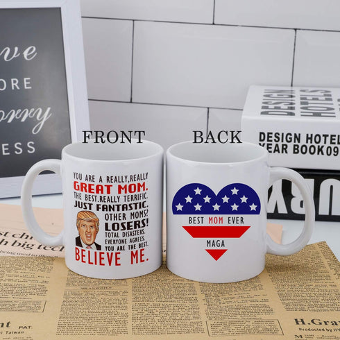 Smartyou Great Mom Mug - Gifts for Mother from Daughter/Son/Husband, Coffee Novelty Prank Gift for Mommy on Mother's Day/Birthday/Christmas 11 Oz...