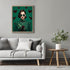 Posterizer 1 pcs-green vintage woman with butterflies collage-Retro Art-Abstract & Modern Art-Gift for Women, Fashionistas, Designer Fashion Fans-...