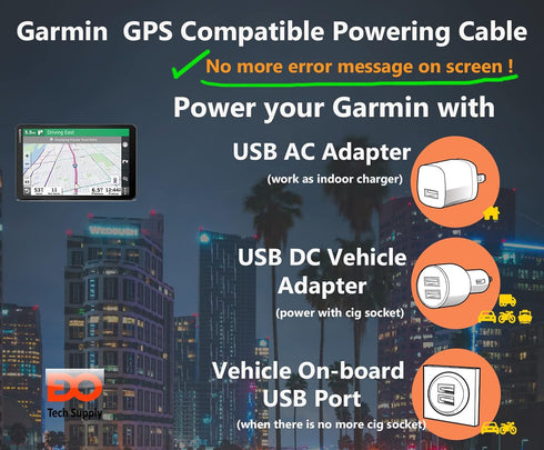 EDO Tech 6 Ft Mini USB Car Charger Power Cord for Garmin Nuvi Drive DriveSmart DriveAssist DriveTrack RV Auto Handheld Navigation GPS TA20 Compati...