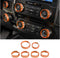 for F150 Air Conditioner Switch & Trailer & 4WD & VOL Knob Button Trim for Ford F150 XLT 2016 2017 2018 2019, Orange Aluminum, 6pcs (Not for 2021 ...