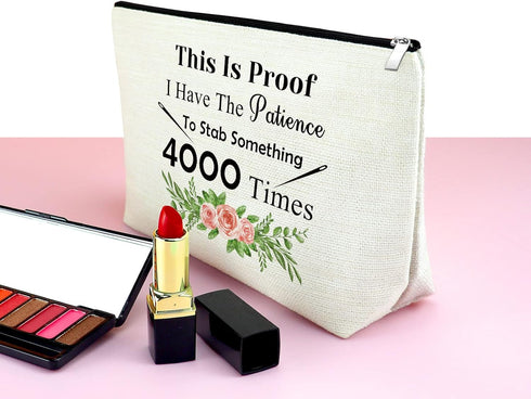 Cross Stitch Project Bag Gifts Makeup Bag Sewing Gift Quilter Gift Cosmetic Bag Gifts for Mom Grandma Aunt Sister Daughter Sewing Lover for Birthd...