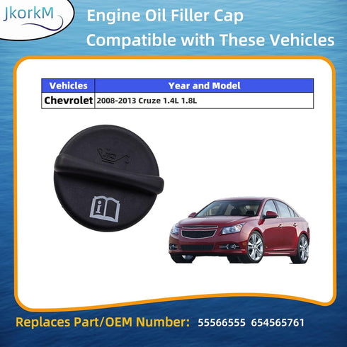 55566555 Engine Oil Filler Cap, Engine Oil Cap Black Fits 2008-2013 Chevrolet Cruze 1.4L 1.8L OEM 654565761....