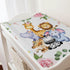 Jungle Safari Animals Tropical Leaves Flowers Changing Pad Cover Lion Elephant Zebra Giraffe Hippo Change Table Covers for Boys Girls Soft Stretch...