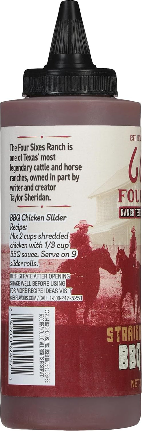 6666 Four Sixes Straight Sixes Spicy BBQ Sauce, 14 Ounce...