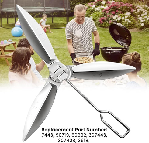 18-1/2 Inch Grill One-Touch Cleaning System Kit Compatible with Weber Kettle Grill 7443 90719 - Grill Parts Replacement for Weber Charcoal Grill 3...