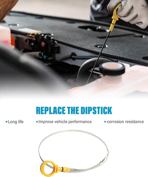Oil Dip Stick,Engine Oil Dipstick,Oil Dipstick Tool,Car Oil Dipstick Replacement,Fluid Level Indicator Dip Stick,Car Accessories Dip Stick for Che...