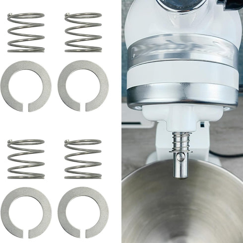 4-Pack Stainless Steel Spring and Washer Fit for Kitchenaid Stand Mixer, Quick Install Accessories and Upgrade Parts Kit...