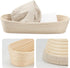 ANPHSIN 13" Banneton Bread Proofing Basket - Sourdough Basket Loaf Brotform, Oval Dough Rising Bowl with Liner for Homemade Bread Making Baking Su...