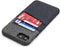 Dockem Wallet Card Case for iPhone SE 3 (2022), SE 2 (2020) & iPhone 8/7: Canvas Style Synthetic Leather with 2 Card Holder Slots (Luxe, Black & G...