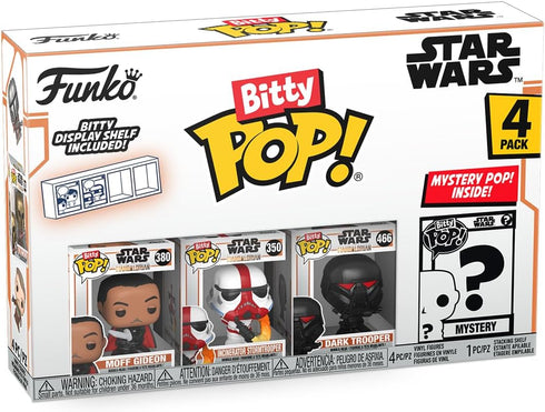 Funko Bitty Pop! The Mandalorian Mini Collectible Toys 4-Pack - Moff Gideon, Incinerator Stormtrooper, Dark Trooper, & Mystery Chase Figure (Style...