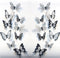 Butterfly Wall Stickers Decal, 36 PCS 3D Black and White Butterfly Stickers with Adhesive,Qyeaber Crystal Butterflies, Removable Art Mural for Bab...