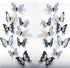 Butterfly Wall Stickers Decal, 36 PCS 3D Black and White Butterfly Stickers with Adhesive,Qyeaber Crystal Butterflies, Removable Art Mural for Bab...