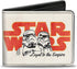 Buckle-Down Men's Wallet, Bifold, Star Wars Stormtroopers Pose Loyal to The Empire Ivory, Vegan Leather, 4.0" x 3.5"...