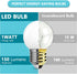 LED Vanity Light Bulb, Small Globe Christmas Light Bulbs, 15 Watts Equivalent, 1W Low Watt LED E26 Medium Screw Base Decoration Bulb, Daylight Coo...