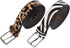 LUOZZY 2 Pcs Leopard Belts for Women Square Zebra Belt with Buckle Fashion Jeans Belts for Women...