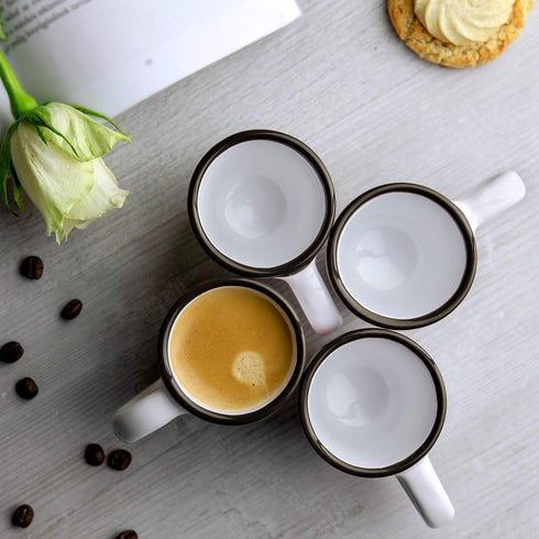 City to Cottage Ceramic Espresso Cups of 4, Small Expresso Shots Cups, Espresso Mugs, Demitasse Cups, Perfect for Espresso Machine and Coffee Make...