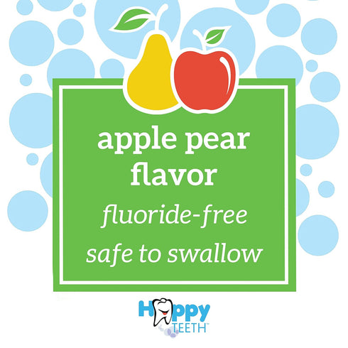 Dr. Brown's Fluoride-Free Baby Toothpaste, Infant & Toddler Oral Care, Apple Pear, 3-Pack, 1.4oz/40g, 0-3 years...