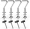 Replacement Hammock Hooks & Hand Knobs Kit 8 Pcs, Heavy Duty Hooks Fit 3/8" Diameter 1-1/4 to 2" Long Hole, M8 x 40mm Star Hand Knobs, Hammock Com...