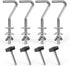 Replacement Hammock Hooks & Hand Knobs Kit 8 Pcs, Heavy Duty Hooks Fit 3/8" Diameter 1-1/4 to 2" Long Hole, M8 x 40mm Star Hand Knobs, Hammock Com...