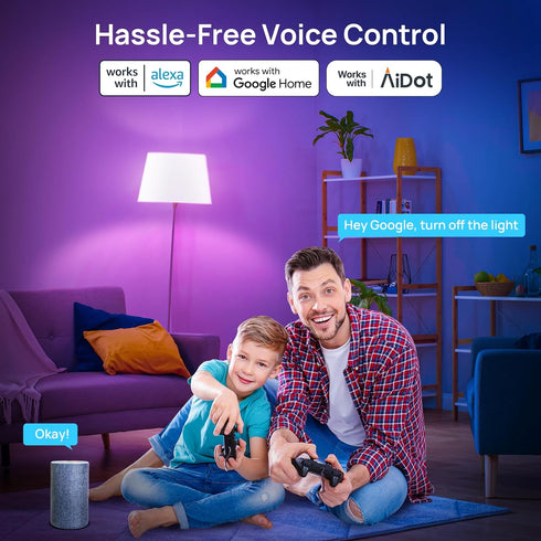Consciot Smart Light Bulbs, WiFi Color Changing Light Bulb, LED Light Bulb That Compatible with Alexa & Google Home, A19 E26 Smart Bulb 60 watt Eq...