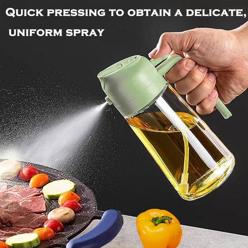 Sprayer for Cooking,470ml Olive Oil Spritzer,Oil Sprayer for Air Fryer, Salad,16oz Oil Dispenser Bottle for Kitchen?2 in 1 Olive Oil Dispenser?Oil...