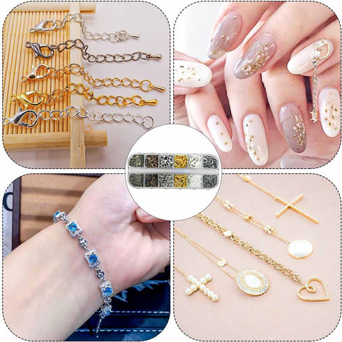 Lobster Claw Clasps & Open Jump Rings for Jewelry Making Necklace Bracelet Chain Jewelry Findings Kit Silver Gold Jewelry Ring Clasp Jump Clasp Ri...