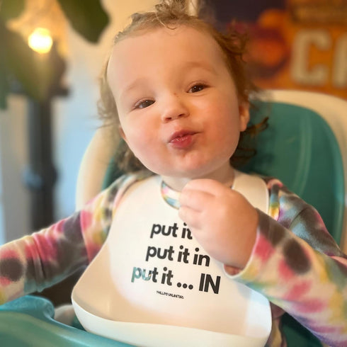 Ms Rachel - Miss Rachel - Mrs Rachel - Inspired Put It In Silicone Baby Feeding Bib...