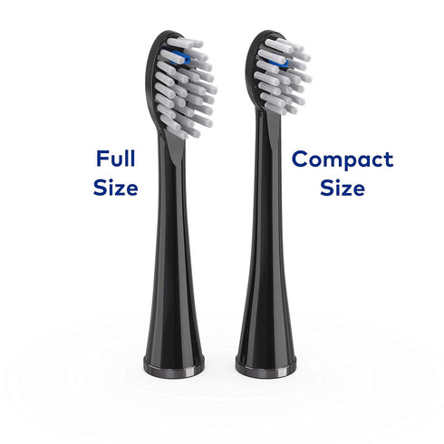 Waterpik Genuine Full Size Replacement Brush Heads With Covers for Sonic-Fusion Flossing Toothbrush SFFB-2EB, 2 Count Black...