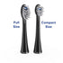 Waterpik Genuine Full Size Replacement Brush Heads With Covers for Sonic-Fusion Flossing Toothbrush SFFB-2EB, 2 Count Black...