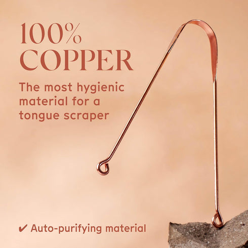 Arista Copper Tongue Scraper 2 Pack, Pure Copper Tongue Cleaner for Adults, Kids Tongue Scraper Copper, Tongue Scrapers for Adults, Metal Tongue S...
