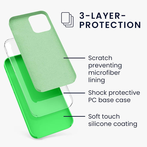 kwmobile Case Compatible with Apple iPhone 12 / iPhone 12 Pro Case - TPU Silicone Phone Cover with Soft Finish - Lime Green...