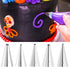 GOOTRADES 7 Pcs-Set Cake Decorating Tips (5 Writing Tube,1 Coupler,1 Silicone Pastry Bag)...