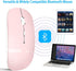 Wireless Mouse for Laptop, Bluetooth Mouse for MacBook Pro/Air/Mac/iPad/Chromebook/Computer -Rechargeale Dual Mode(USB 2.4Ghz + Bluetooth 5.2) Sil...