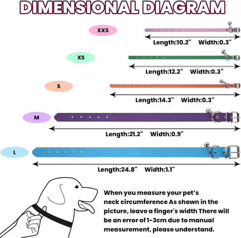 XS Dog Collar for Teacup Adjustable Teacup Dog Collar for Small Medium Large Dogs 3/8 inch Width (White, XS)...