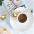 Coffee Spoons Gold Silverware Christmas 6 Pieces Small Stainless Steel Flatware Xmas Decorative Pendants Cute Drinking Stirrers for Festive and Da...