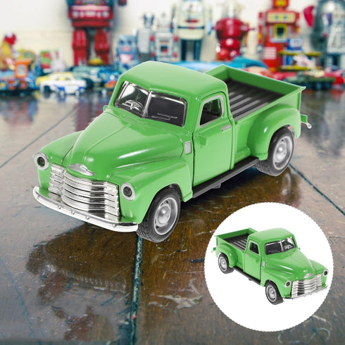 Toyvian Metal Classic Cars Model Die Cast Old Pickup Truck Figurine Alloy Vintage Collectible Toy Car Mini Car Photo Prop for Home Desk Cabinet Bo...