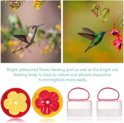 Zopeal 2 Pieces Hummingbird Wrist Feeder for Outdoor Hummingbird Hand Feeder Feeding Perch Hand Feed with Adjustable Strap Flower Hand Held Mini H...
