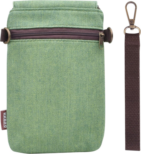 WITERY Small Canvas Cell Phone Purse Wallet- Handmade Cute Cross Body Phone Purse with Adjustable Shoulder Strap...