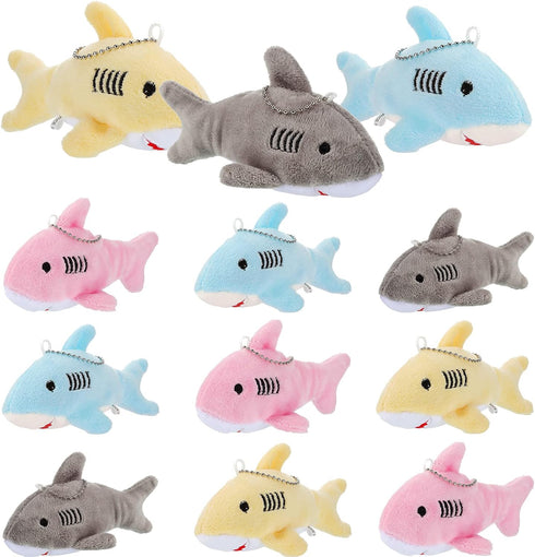 Mini Stuffed Animal Soft Shark Plush Toys Shark bulk Party Favors Shark Party Tiny Ocean Animal Toys for Baby Kids Stuffs, 4.7 Inch?multicolor?...